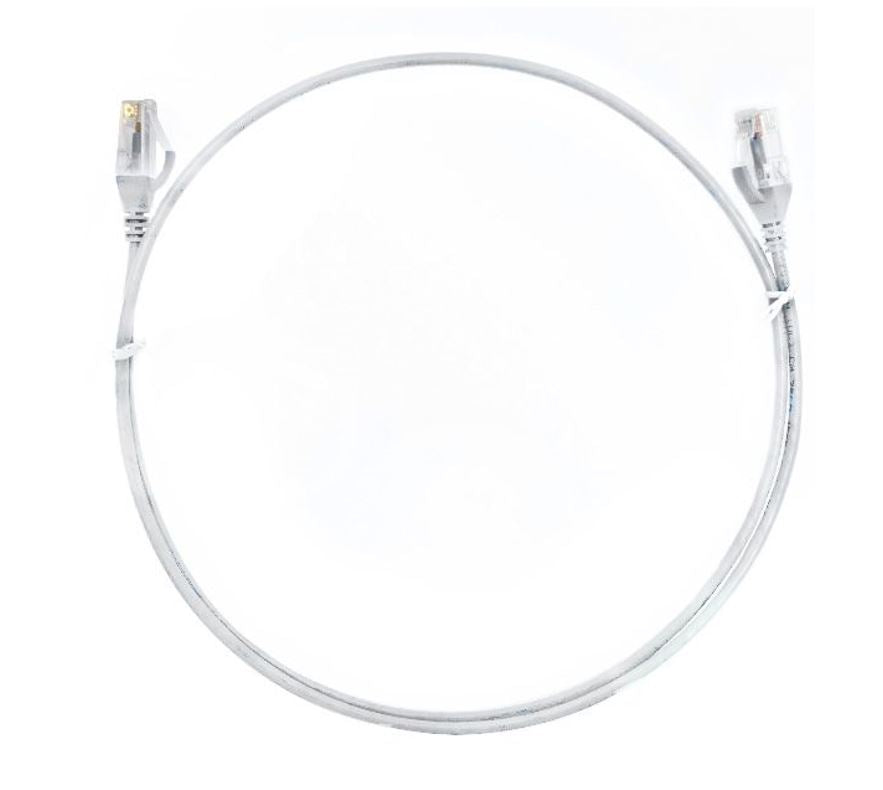 8ware CAT6 Ultra Thin Slim Cable 15m - White Color Premium RJ45 Ethernet Network LAN UTP Patch Cord 26AWG for Data - Image 1