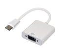 Astrotek Thunderbolt USB 3.1 Type C (USB-C) to VGA Adapter Converter Male to Female for Apple Macbook Chromebook Pixel White - Image 1