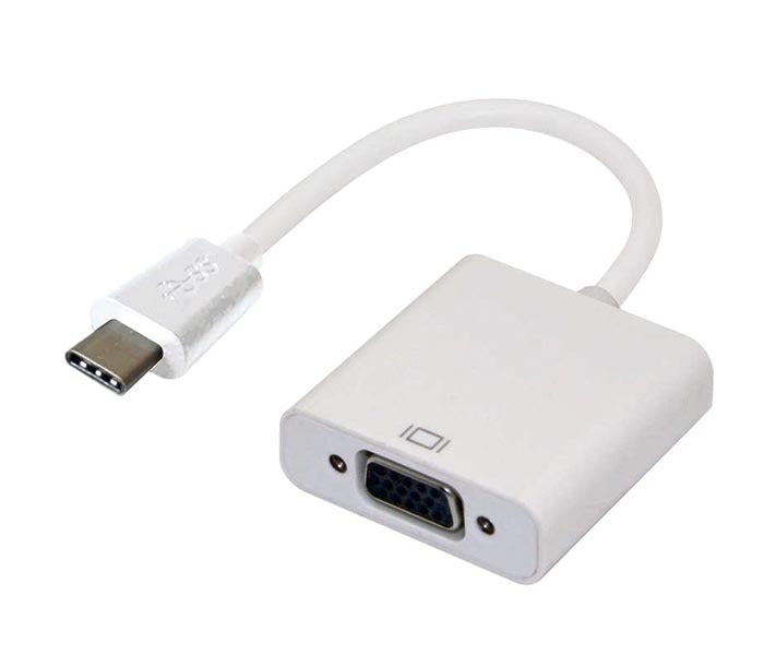 Astrotek Thunderbolt USB 3.1 Type C (USB-C) to VGA Adapter Converter Male to Female for Apple Macbook Chromebook Pixel White - Image 2