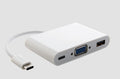 Astrotek Thunderbolt USB 3.1 Type C (USB-C) to VGA + USB + Card Reader Video Adapter Converter Male to Female for Apple Macbook Chromebook Pixel White - Image 1