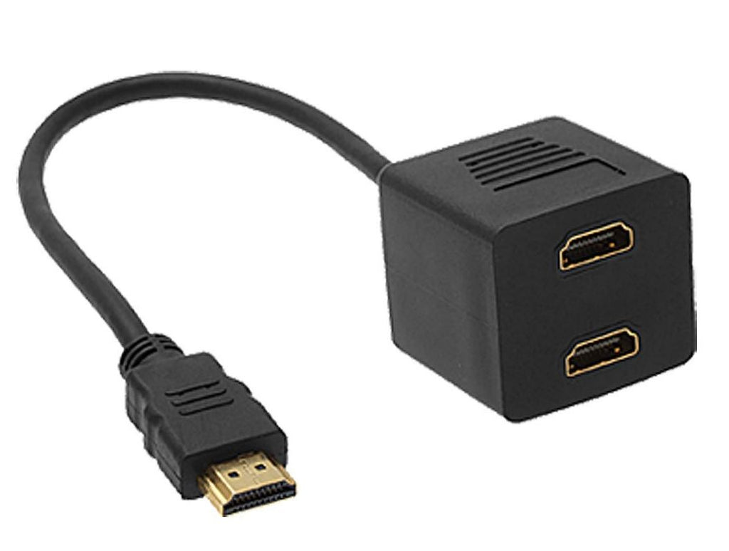 Astrotek HDMI Splitter Cable 15cm - v1.4 Male to 2x Female Amplifier Duplicator Full HD 3D - Image 1