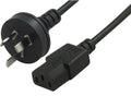 Astrotek AU Power Cable 2m - Male Wall 240v PC to Power Socket 3pin to IEC 320-C13 for Notebook/AC Adapter Black AU Certified - Image 1