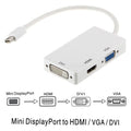 Astrotek 3 in1 Thunderbolt Mini DP DisplayPort to HDMI DVI VGA Hub Adapter Converter Cable for MacBook Air Mac Mini Microsoft Surface Pro 3/4/5 - Image 1