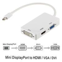 Astrotek 3 in1 Thunderbolt Mini DP DisplayPort to HDMI DVI VGA Hub Adapter Converter Cable for MacBook Air Mac Mini Microsoft Surface Pro 3/4/5 - Image 1