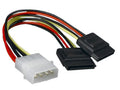 Astrotek Internal Power to SATA Molex Cable - 4 pins to 2x 15 pins 18AWG RoHS - Image 1