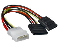 Astrotek Internal Power to SATA Molex Cable - 4 pins to 2x 15 pins 18AWG RoHS - Image 1