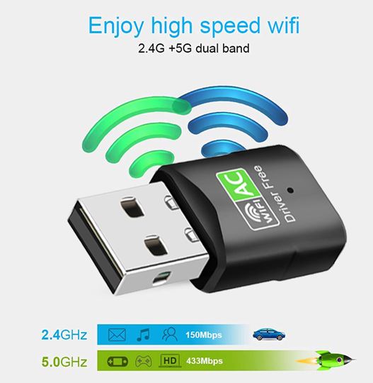 Astrotek AC600 mini Wireless USB Adapter Nano Dual Band WiFi External LAN Network Adaptor for PC MAC Desktop Notebook TV - Image 2