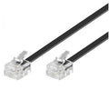 Astrotek Telephone 2m extension cable 6p4c Plug/Plug ,with 2xRJ11 6P4c Plugs, Black PVC Jacket.-RoHS ~W2492ACB - Image 1