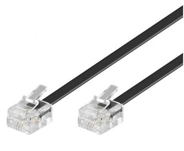 Astrotek Telephone 2m extension cable 6p4c Plug/Plug ,with 2xRJ11 6P4c Plugs, Black PVC Jacket.-RoHS ~W2492ACB - Image 2