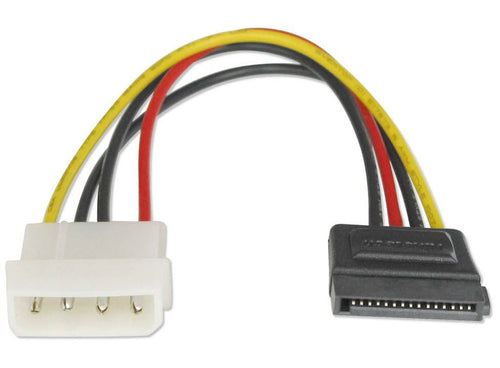 Astrotek SATA Power Cable 15cm 4 pins Male to 15 pins Female 18AWG RoHS LS - Image 2