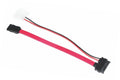 Astrotek Slim SATA Cable 30cm + 10cm 6 pins + 7 pins to 4 pins + 7 pins Red Colour - Image 1