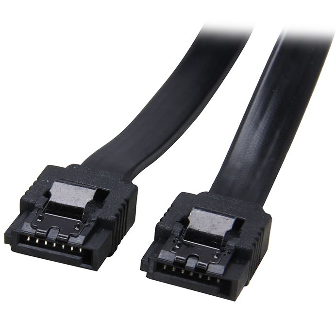 Astrotek SATA 3.0 Data Cable 30cm 7 pins Straight to 7 pins Straight with Latch Black Nylon Jacket 26AWG - Image 2