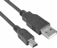 Astrotek USB 2.0 Cable 1m - Type A Male to Mini B 5 pins Male Black Colour RoHS - Image 1