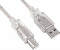 Astrotek USB 2.0 Printer Cable 3m - Type A Male to Type B Male Transparent Colour (~CBUSBAB3M) - Image 1