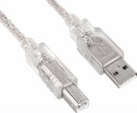 Astrotek USB 2.0 Printer Cable 3m - Type A Male to Type B Male Transparent Colour (~CBUSBAB3M) - Image 1