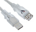 Astrotek USB 2.0 Extension Cable 5m - Type A Male to Type A Female Transparent Colour RoHS - Image 1