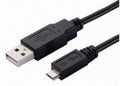 Astrotek USB to Micro USB Cable 2m - Type A Male to Micro Type B Male Black Colour RoHS - Image 1