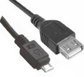 Astrotek Micro USB Male to USB Female OTG Adapter Converter Cable Black for Windows Samsung Android Tablet & Mobiles 1m - Image 1