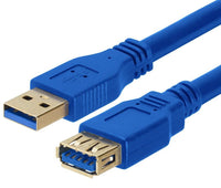 Astrotek USB 3.0 Extension Cable 1m - Type A Male to Type A Female Blue Colour - Image 1