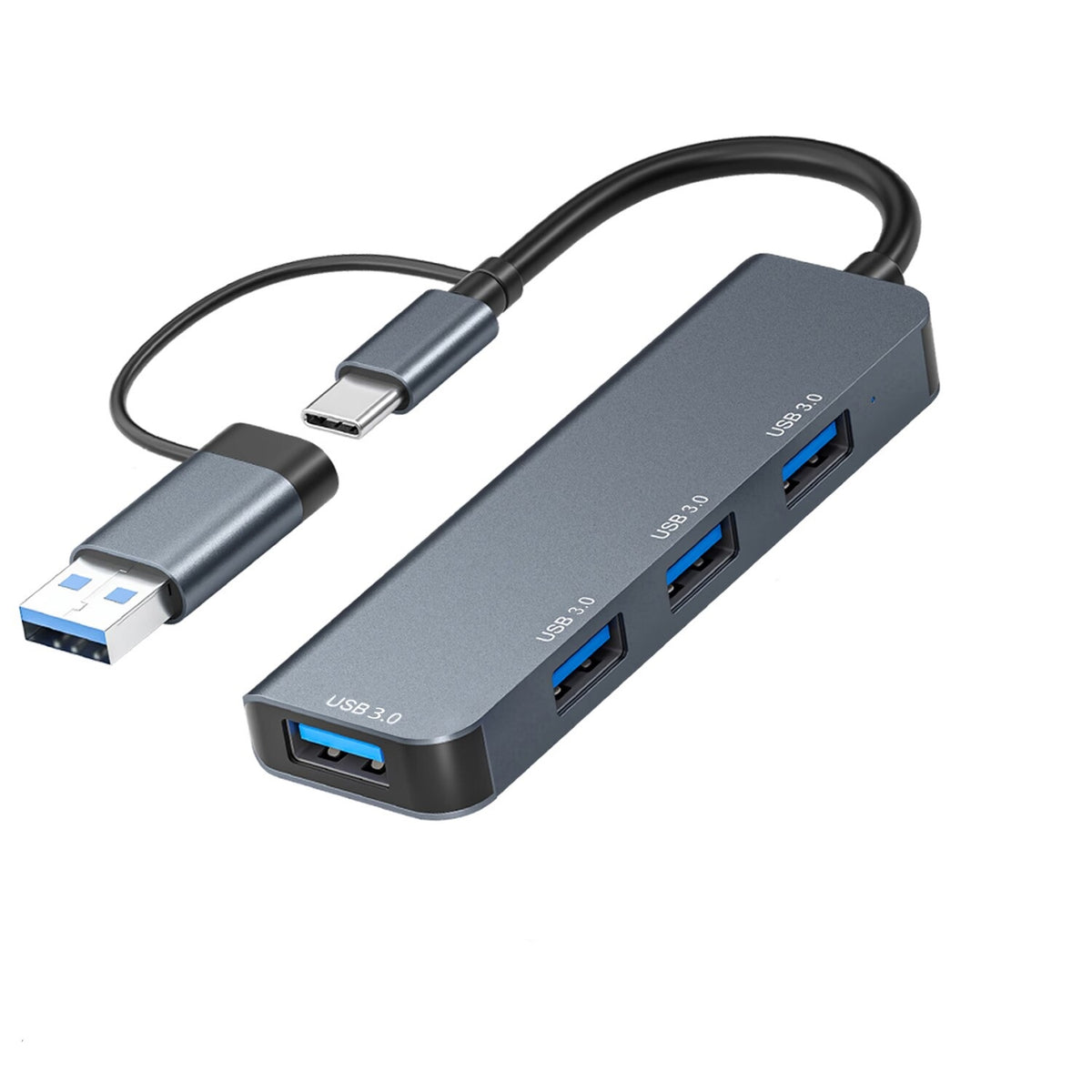 Astrotek 4 Port High speed USB3.0 HUB U-Disk USB-A Keyboard Mouse Gamepad with USB A adapter Compatible with both USB A and USB C - Image 4