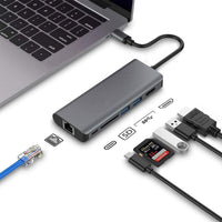 Astrotek USB-C Dock 6-in-1 Multiport Hub/Docking Station with 60W Power 1xHDMI 4K GLAN 2xUSB3.0 Card Reader for HP Lenovo Asus MacBook Chromebook - Image 3