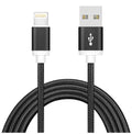 Astrotek 1m USB Lightning Data Sync Charger Black Cable for iPhone X 9 8 7S 7 Plus 6S 6 Plus 5 5S iPad Air Mini iPod - Image 1