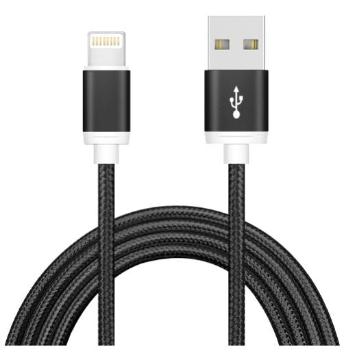 Astrotek 1m USB Lightning Data Sync Charger Black Cable for iPhone X 9 8 7S 7 Plus 6S 6 Plus 5 5S iPad Air Mini iPod - Image 2