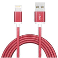 Astrotek 1m USB Lightning Data Sync Charger Red Color Cable for iPhone X 9 8 7S 7 Plus 6S 6 Plus 5 5S iPad Air Mini iPod - Image 1