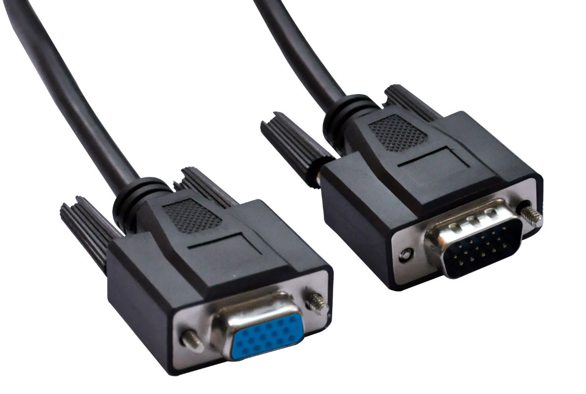 Astrotek VGA Extension Cable 4.5m - 15 pins Male to 15 pins Female for Monitor PC Molded Type Black LS - Image 1
