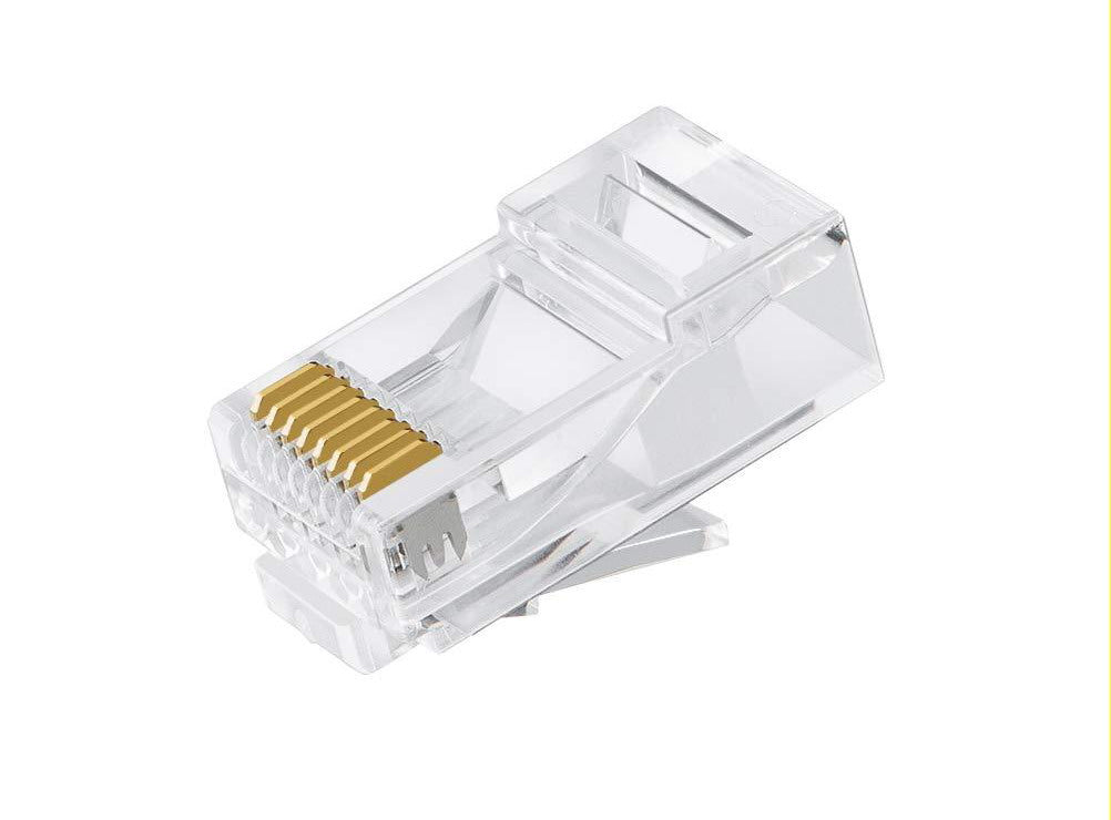 Astrotek CAT6 UTP -RJ45 Connector 8P8C Network Plug 3 Prong Blade 3U"  Gold plating (50pcs/bag) - Image 2