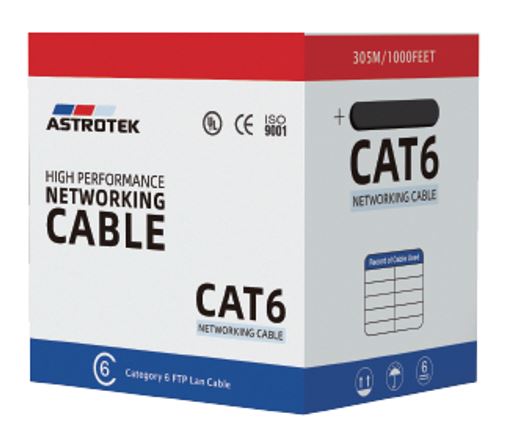 Astrotek CAT6 FTP Cable 305m Roll - Grey White Full 0.55mm Copper Solid Wire Ethernet LAN Network 23AWG 0.55cu 2x4p PVC Jacket - Image 2