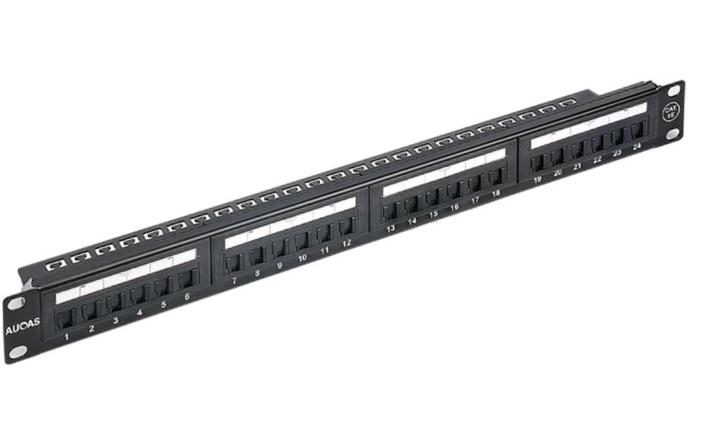 Astrotek 24 Ports UTP Patch Panel CAT6 RJ45 for 19" 1RU Rack Mount Data Network Cabinet Server PCB Type 110/Krone 3U" Black - Image 2
