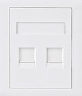 Astrotek CAT5e RJ45 Network Wall Face Plate 86x86mm 2 Port Socket Kit - Image 1