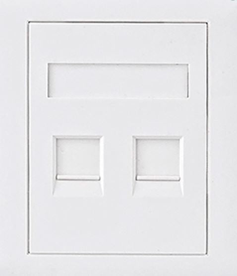 Astrotek CAT5e RJ45 Network Wall Face Plate 86x86mm 2 Port Socket Kit - Image 1