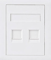 Astrotek CAT6 RJ45 Network Wall Face Plate Outlets 86x86mm 2 Port Socket Kit LS - Image 2