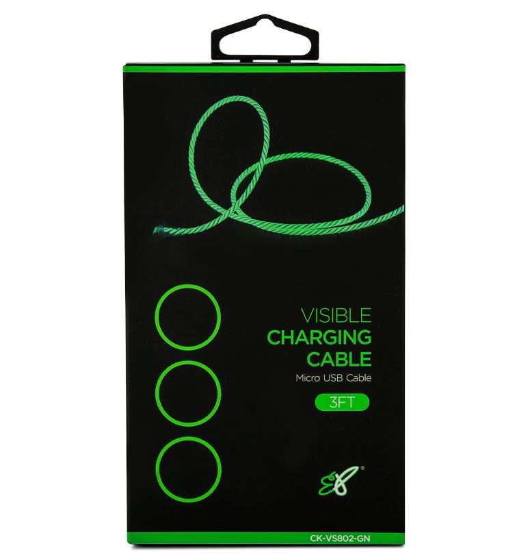 Astrotek 1m LED Light Up Visible Flowing Micro USB Charger Data Cable Green Charging Cord for Samsung LG Android Mobile Phone - Image 3