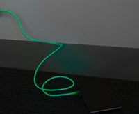 Astrotek 1m LED Light Up Visible Flowing Micro USB Charger Data Cable Green Charging Cord for Samsung LG Android Mobile Phone - Image 4