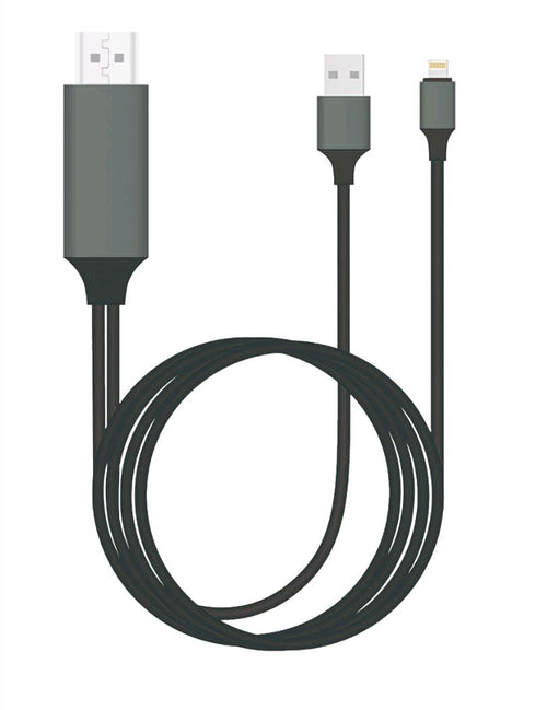 8Ware HDMI to Lightning 2m Cable for iPhone & iPad Plug & Play lightning device to HD TV or Monitor Retail Packaging - Image 1