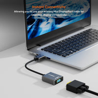 mbeat® Tough Link HDMI to VGA Adapter  HDMI Support Version: 2.1  Cable Length: 15cm  Up to 1080p@60Hz (1920×1080).Package Weight: 61.7g - Image 2