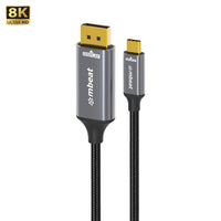 mbeat® Tough Link 8K 1.8m USB-C to DisplayPort Cable  Up to 8K@60Hz (7680×4320) USB-C Version: 3.2 Gen 2 Product Weight: 76.3g - Image 1
