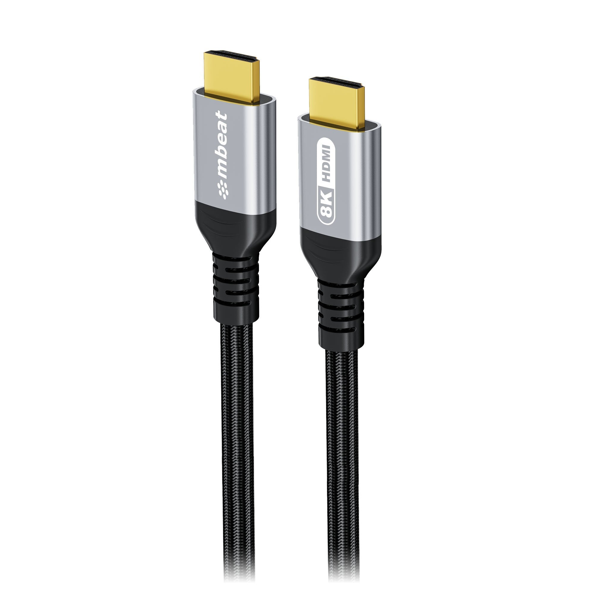 mbeat® Tough Link 1.5m Certified 8K HDMI Cable - Space Grey  HDMI 2.1 (male) to HDMI 2.1 (male) 50cm × 2.02cm × 1.13cm - Image 5