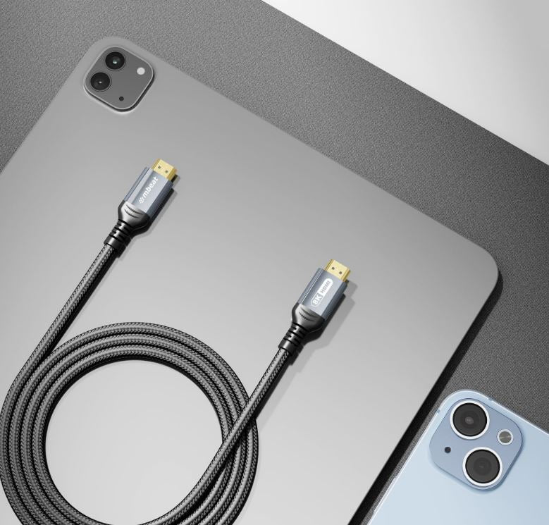 mbeat® Tough Link 3m Certified 8K HDMI Cable - Space Grey HDMI 2.1 (male) to HDMI 2.1 (male) 48Gbps 51g - Image 2