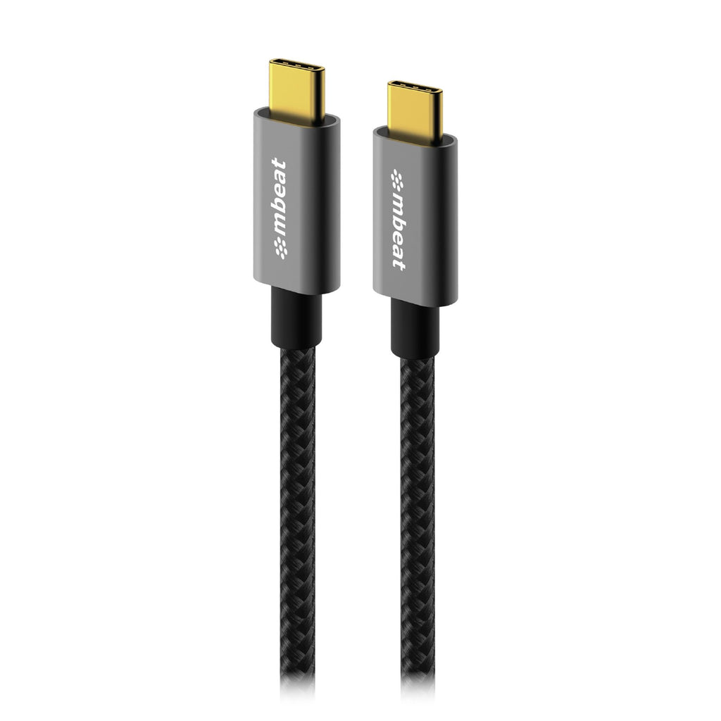 mbeat® Tough Link 1.8m USB 3.2 Gen2 USB-C Cable - Space Grey transfer at speeds up to 10Gbps Video Resolution: Maximum 4K/60Hz - Image 1