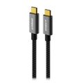 mbeat® Tough Link 1.8m USB 3.2 Gen2 USB-C Cable - Space Grey transfer at speeds up to 10Gbps Video Resolution: Maximum 4K/60Hz - Image 1