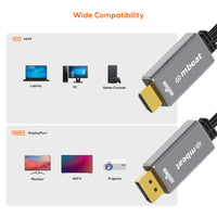 mbeat® Tough Link 1.8m HDMI to DisplayPort Cable with USB Power  4K@60Hz (3840×2160), 1440p@120Hz, 1080p@120Hz Package Weight: 150g - Image 3