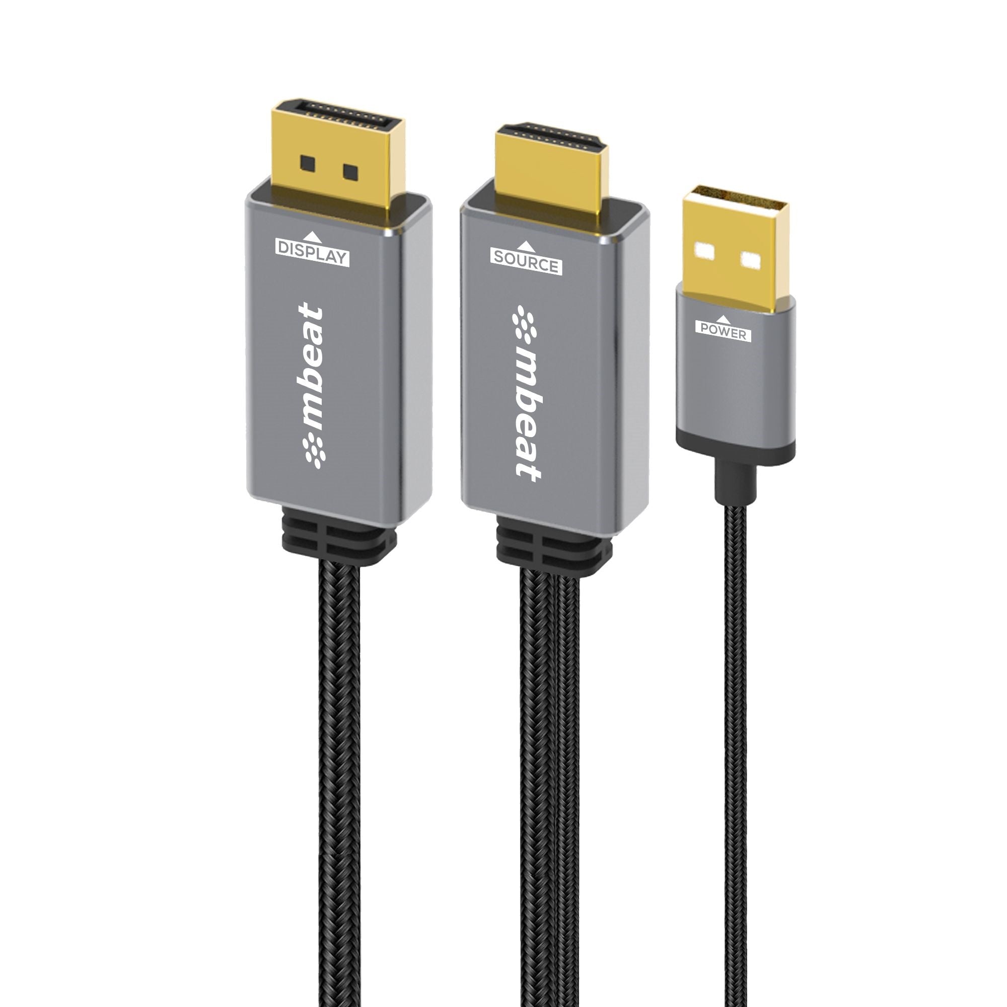 mbeat® Tough Link 1.8m HDMI to DisplayPort Cable with USB Power  4K@60Hz (3840×2160), 1440p@120Hz, 1080p@120Hz Package Weight: 150g - Image 5