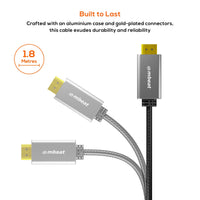 (LS) mbeat® Tough Link 1.8m HDMI to DVI Cable  Up to 1080p@60Hz (1920×1080)  Cable Length: 1.8m Package Weight: 163g - Image 2