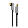 mbeat® Tough Link 1.8m L-Shape USB 3.2 Gen2 USB-C Cable - Space Grey Data Transfer Rate: Maximum 10Gbps  Video Resolution: Maximum 4K/60Hz Weight 85g - Image 1