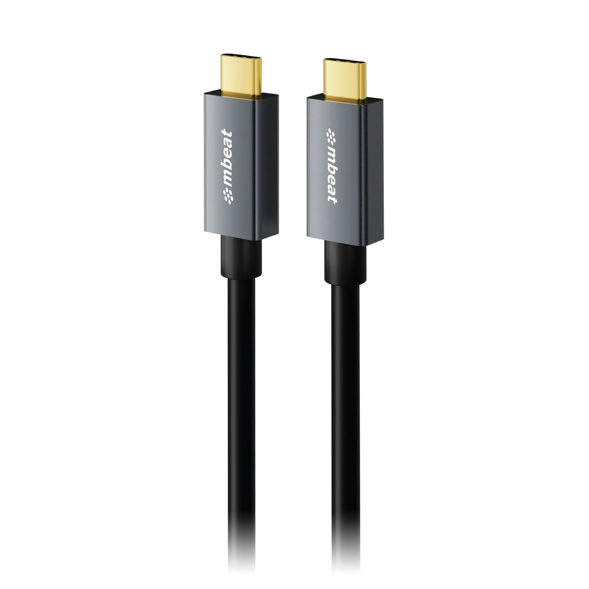 mbeat® Tough Link 1m USB 4.0 USB-C Cable - Space Grey Video Resolution: Maximum 8K/60Hz Package Weight: 85g USB-C 4.0 Product Weight: 60g - Image 1