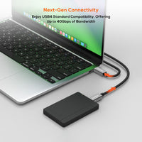 mbeat® Tough Link 1m USB 4.0 USB-C Cable - Space Grey Video Resolution: Maximum 8K/60Hz Package Weight: 85g USB-C 4.0 Product Weight: 60g - Image 2